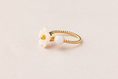 Bloom - Anillo giratorio con flor